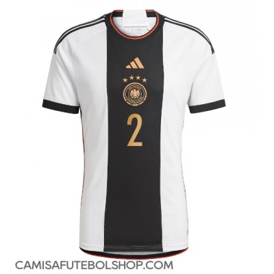 Camisa de time de futebol Alemanha Antonio Rudiger #2 Replicas 1º Equipamento Mundo 2022 Manga Curta